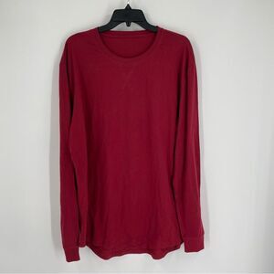 Men’s Crew Neck Long Sleeve Red Tshirt size XL